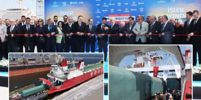 60 vagon kapasitesine sahip feribot, özellikle ihracat yapan firmaların ürünlerini, Marmara Denizi’nden Avrupa’ya ulaştıracak.