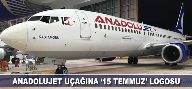 AnadoluJet uçağına ’15 Temmuz’ logosu