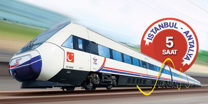 Antalya Alanya'ya yüksek hızlı tren artı otobüs bağlantılı kombine taşımacılık başlatıldı.