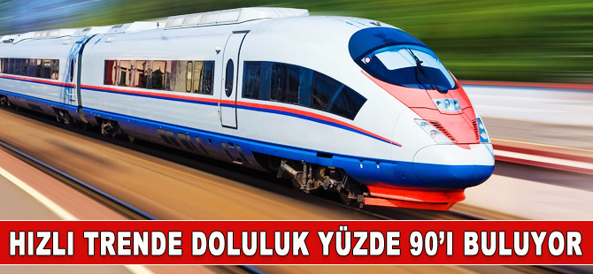 Hızlı trende doluluk yüzde 90