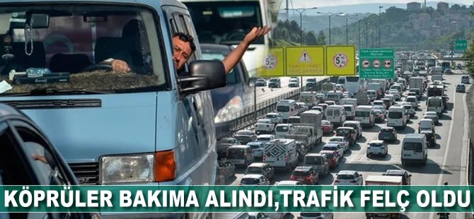 İstanbul’da köprüler bakımda! Trafik yoğunluğu hakim