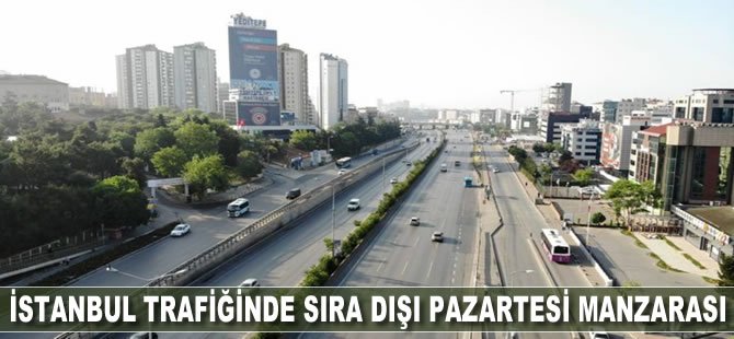 İstanbul trafiğinde sıra dışı Pazartesi manzarası