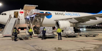 MNG Havayolları, 44 ton insani yardım malzemesini Malatya Havalimanı’na ulaştırdı.