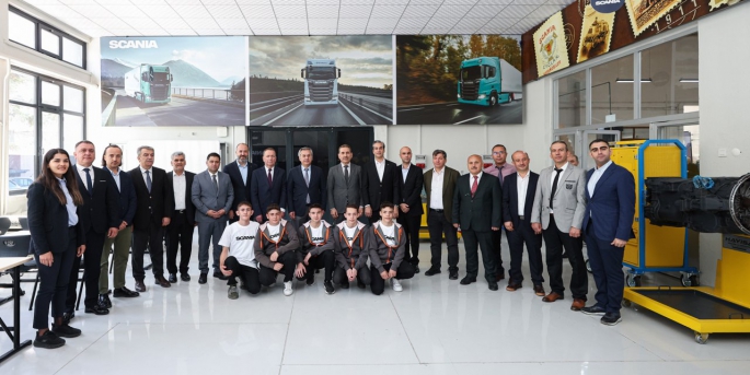Konya Mesleki ve Teknik Anadolu Lisesi ile imzalanan protokol kapsamında oluşturulan Scania Eğitim Laboratuvarı açıldı.