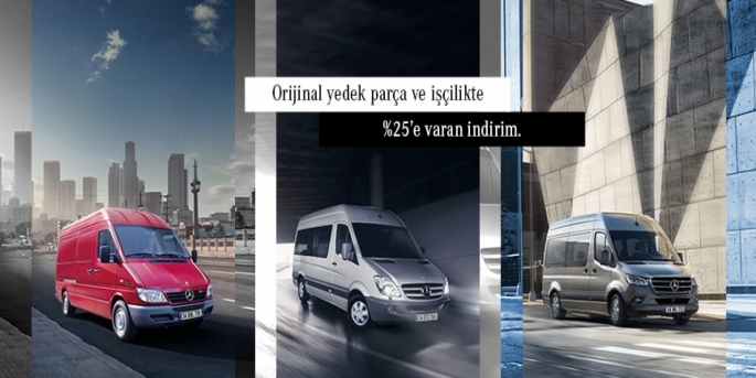Mercedes-Benz markalı hafif ticari araç sahipleri, orijinal yedek parça ve işçilik harcamalarında, indirimlerden faydalanabiliyor.