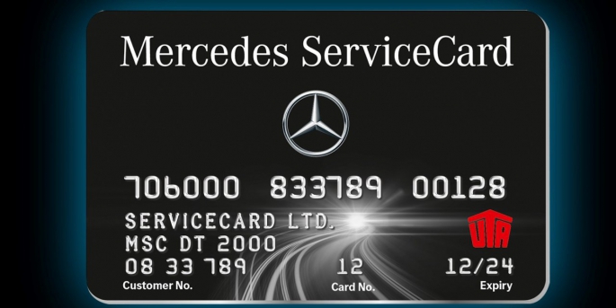 Mercedes-Benz yıldızına sahip kamyon sahipleri, Mercedes Service Card ile Mercedes-Benz yetkili servislerinden nakit ödeme olmaksızın servis hizmeti alabiliyorlar.
