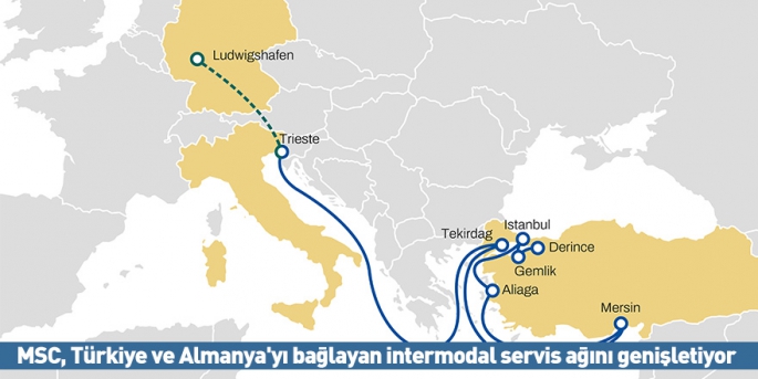 MSC, 10 Eylül'den itibaren, Türkiye ile Almanya arasındaki transit süreyi ortalama 12 güne düşürmek için yeni, direkt demiryolu servisinin başlayacağını duyurdu.