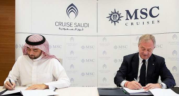 MSC Cruises'ın gemilerini Suudi Arabistan sularına getirmek için Cruise Saudi ile anlaşma imzaladığı öğrenildi.
