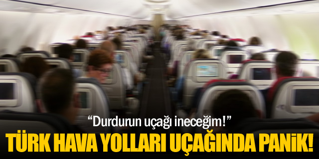 Paniğe kapılan yolcu “Uçağı durdurun ineceğim” dedi