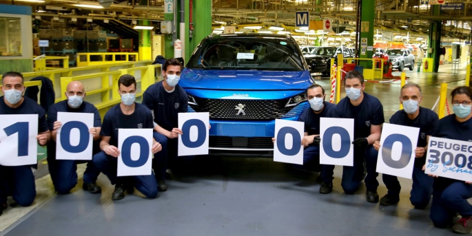 SUV 3008, 1 milyon adetlik üretime ulaştı.