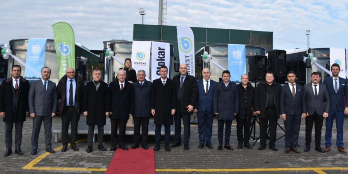 Tekirdağ Büyükşehir Belediyesi’nin araç filosuna kattığı 10 adet Otokar Kent LF, törenle hizmete başladı.