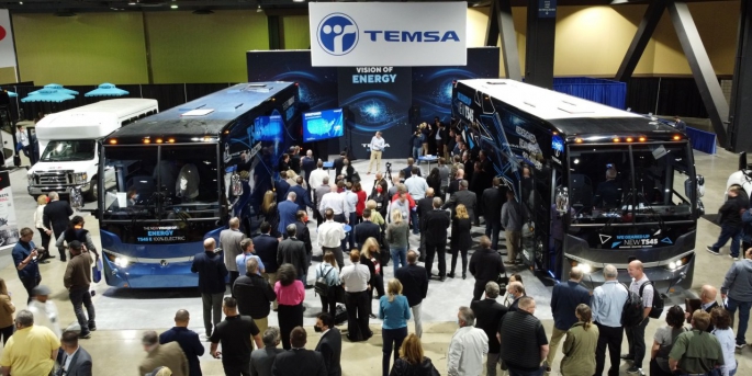 TEMSA, Kuzey Amerika pazarı için özel olarak geliştirdiği elektrikli şehirlerarası otobüs modeli TS45E’yi tanıttı.