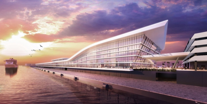 Yeni terminal, aynı anda en fazla üç yeni nesil gemiye ev sahipliği yapabilecek .