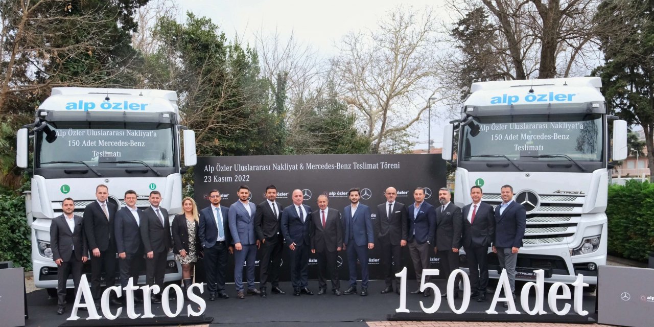 Alp Özler, Mercedes-Benz markalı 150 adet kamyonunu teslim aldı